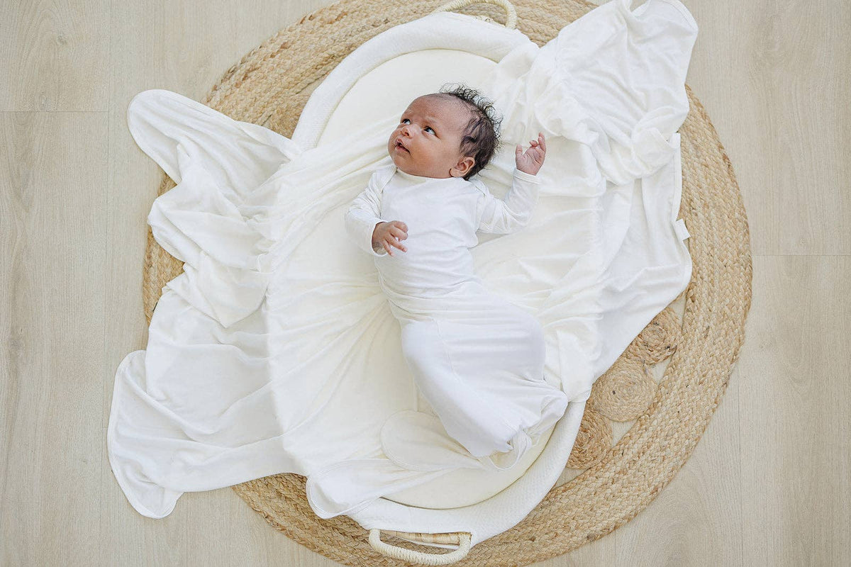 Bamboo Knotted Gown - Cloud White