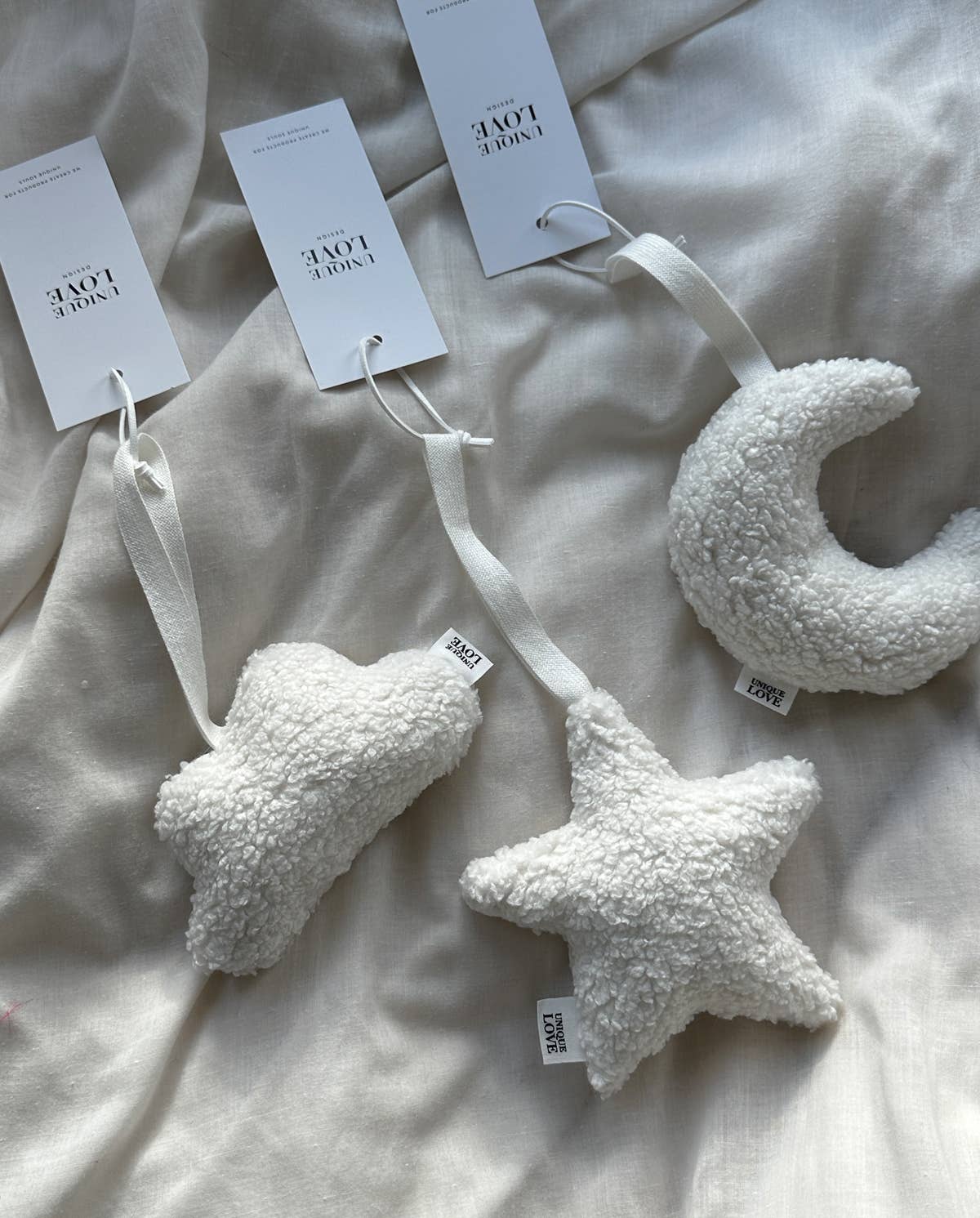 Pacifier Clip Moon - Soft White