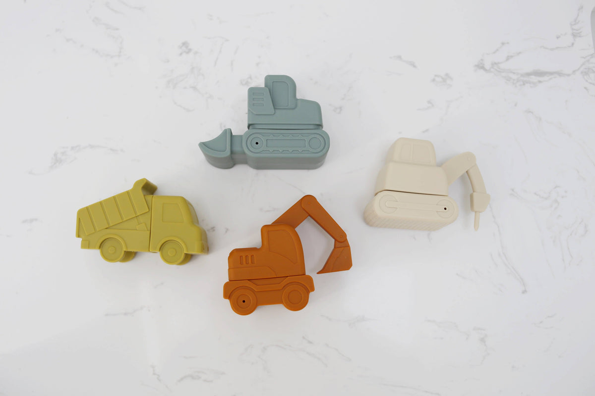 Construction Vehicle Bath Toy Set