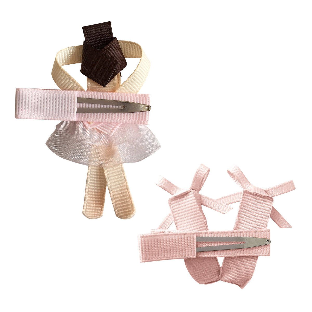 Gift Set – Ballerina and Shoes – Alligator Clip – Powder Pink