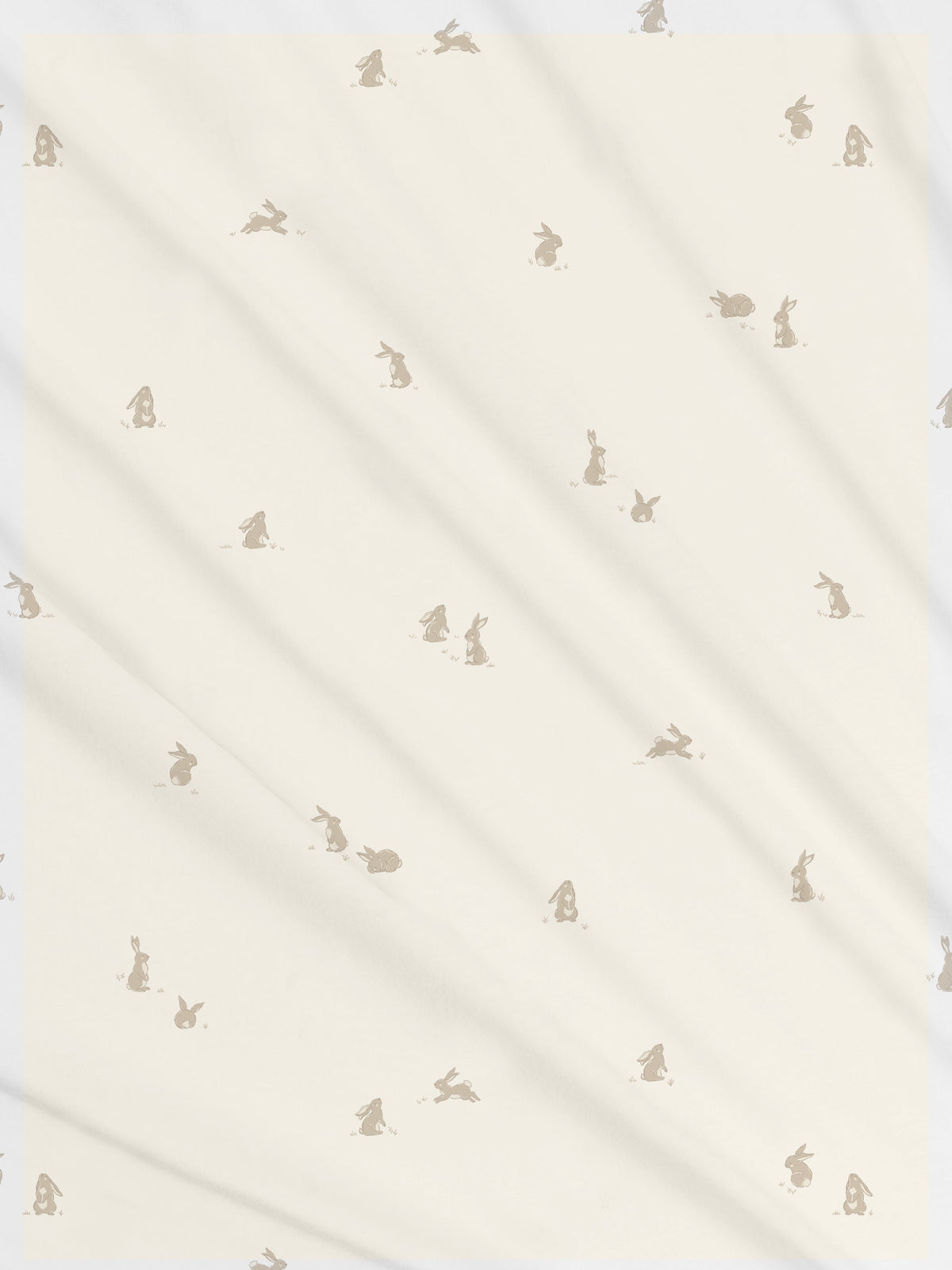 Swaddle Blanket Bunny Oat Clay detail