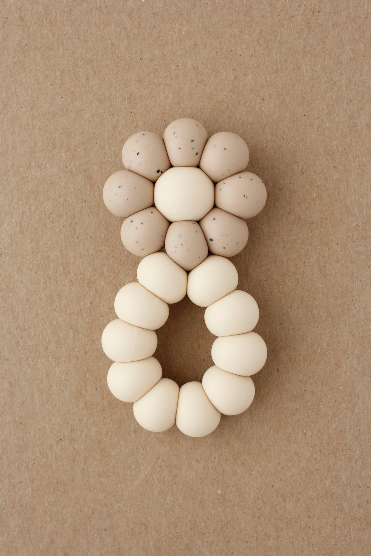 littleCHEW Freezer Teether in Chamomile Speckled Vanilla, food-grade silicone