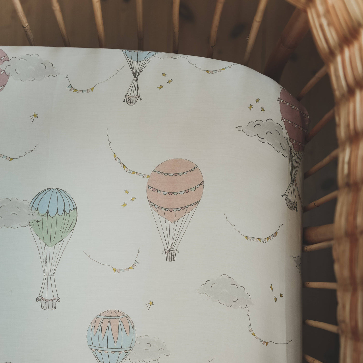 Touch The Sky Crib Sheet - Pink