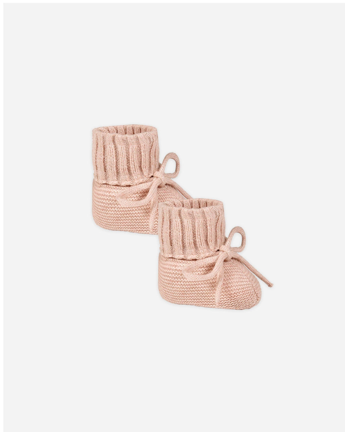 Quincy Mae Knit Booties Heathered Dusty Blue, flat lay