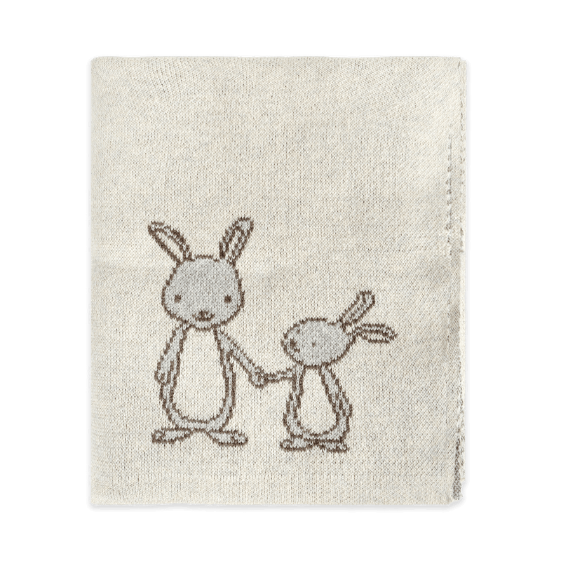 Bunny Mommy & Me Knit Blanket