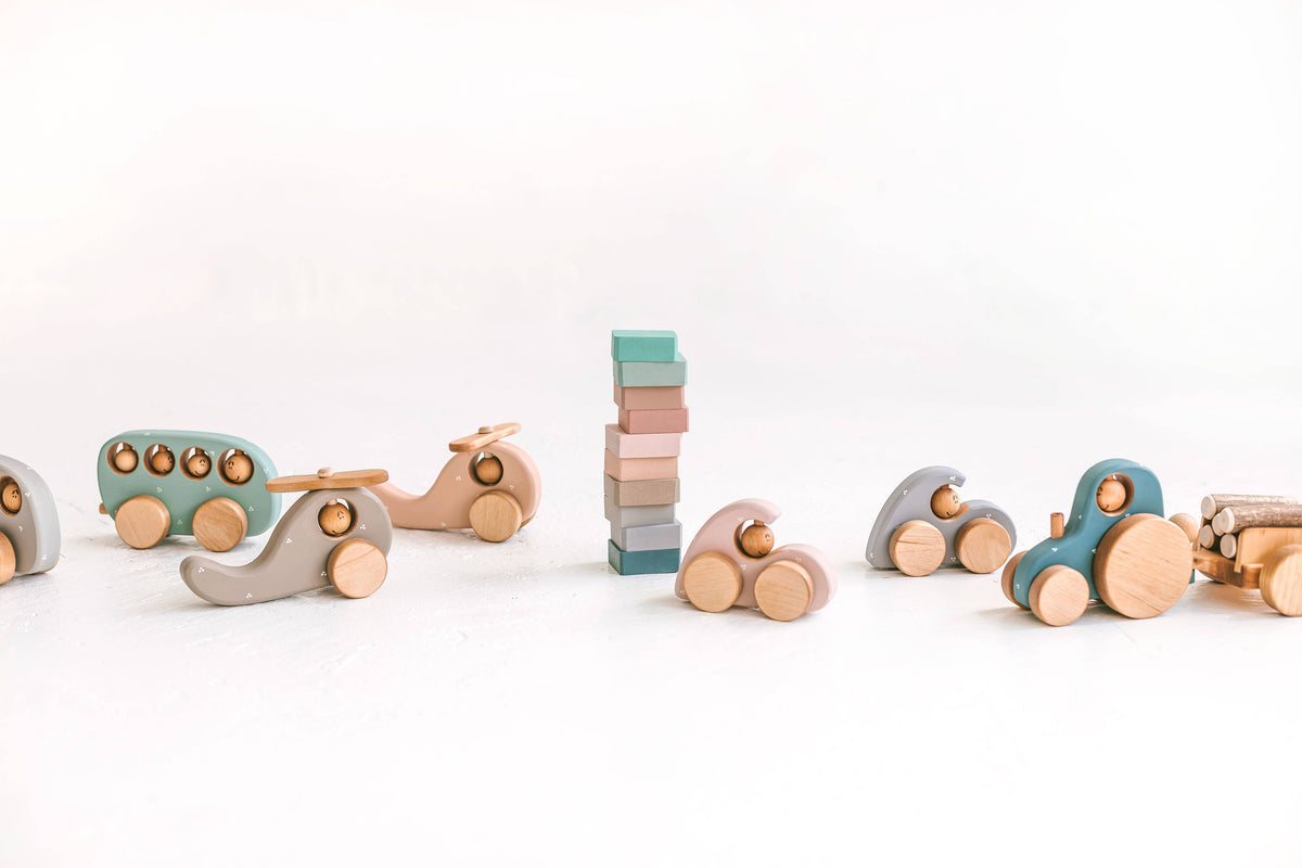 Wooden Tractor, Moody Blue