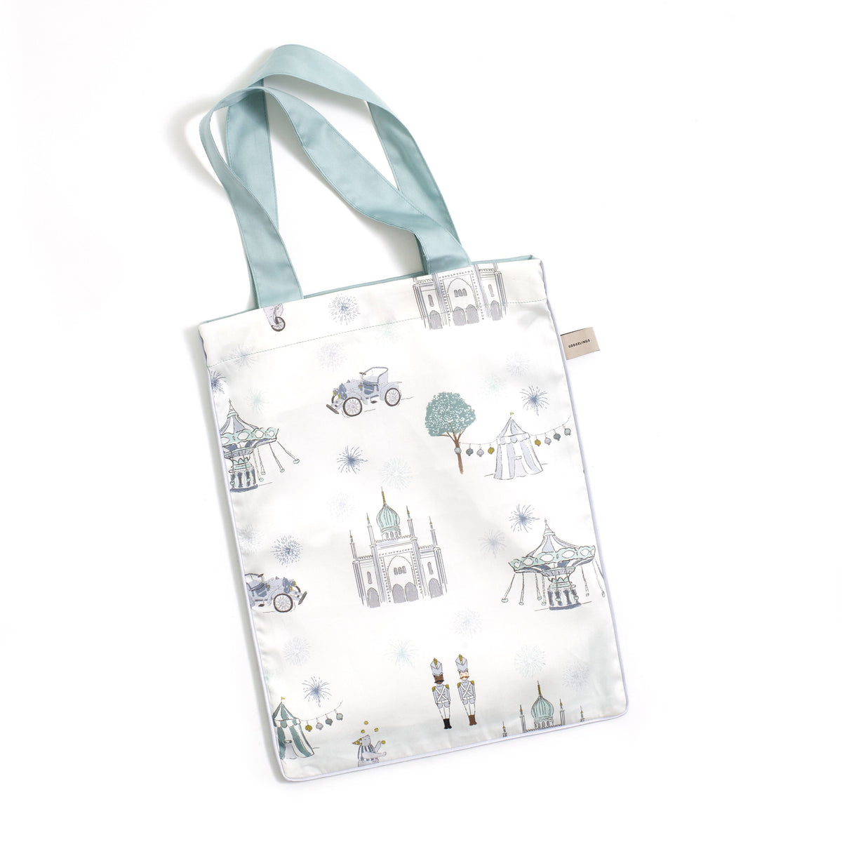 Adventures in Wonderland Crib Sheet - Aqua