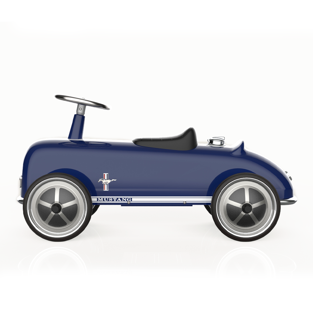 Baghera Ride-On Ford Mustang in blue, side view
