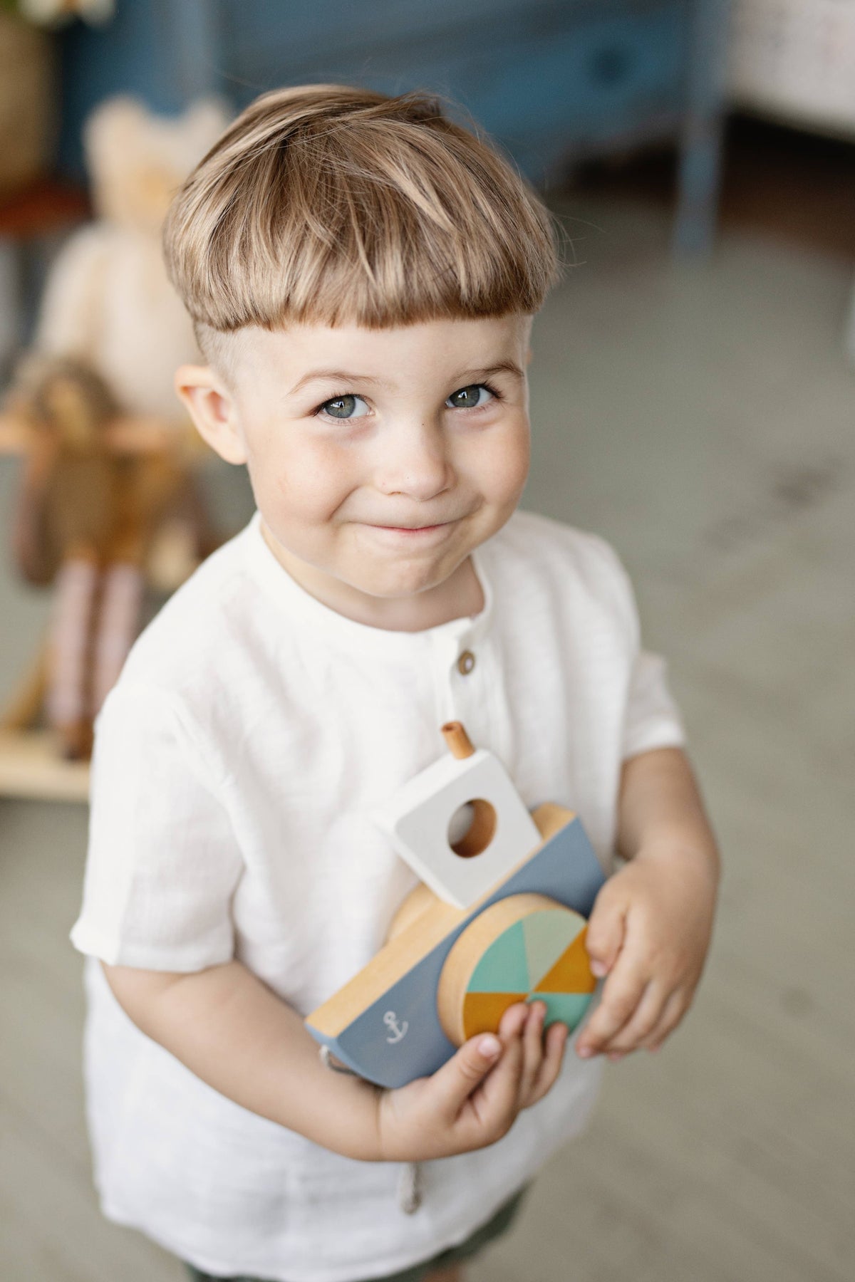 Wooden Boat Pull Toy