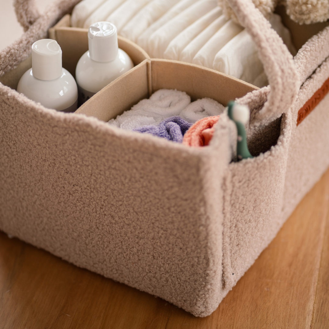 Teddy Diaper Caddy: White