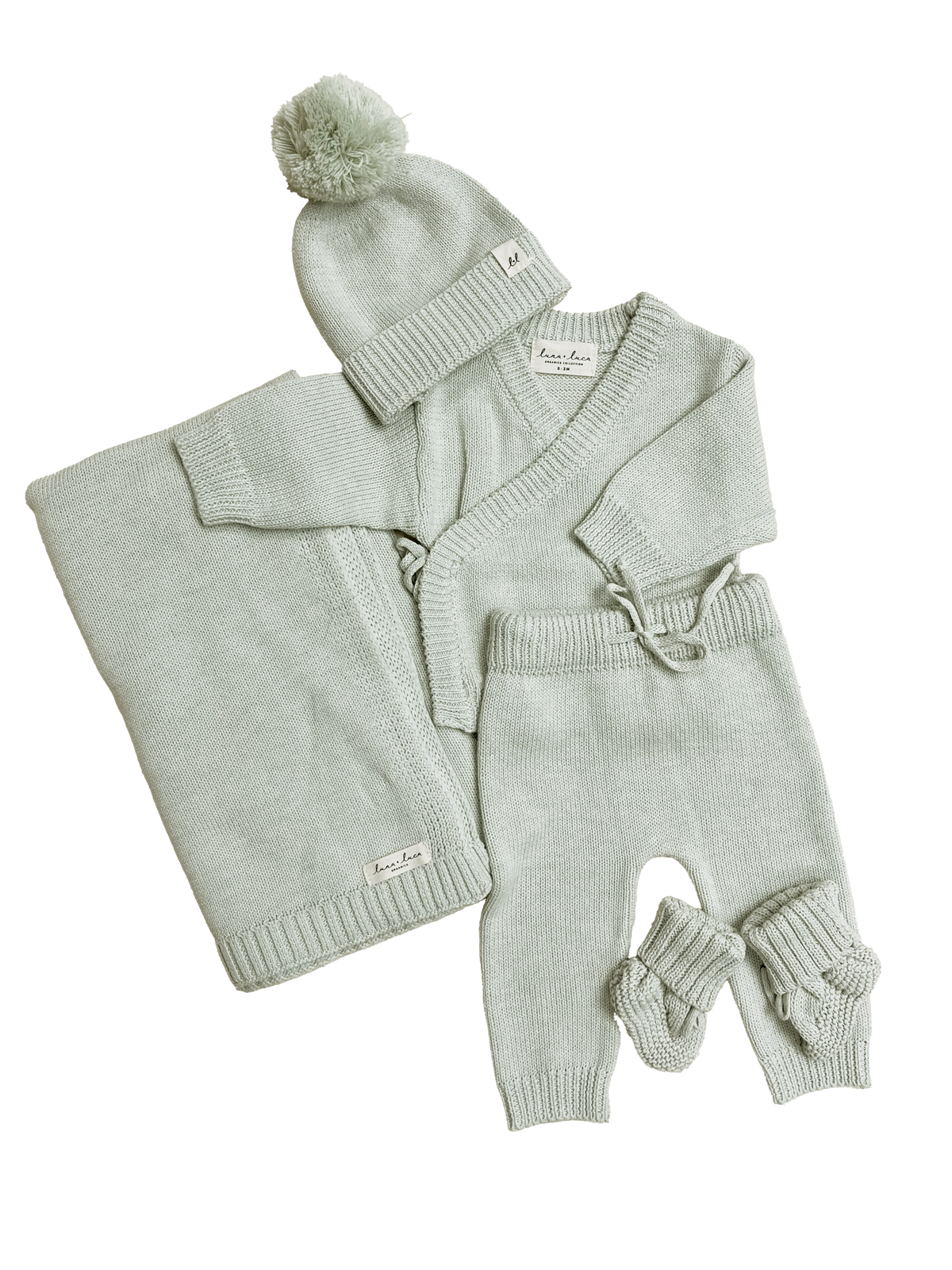The Heirloom, Luna + Luca Bring Me Home Rib Set in Light Sage