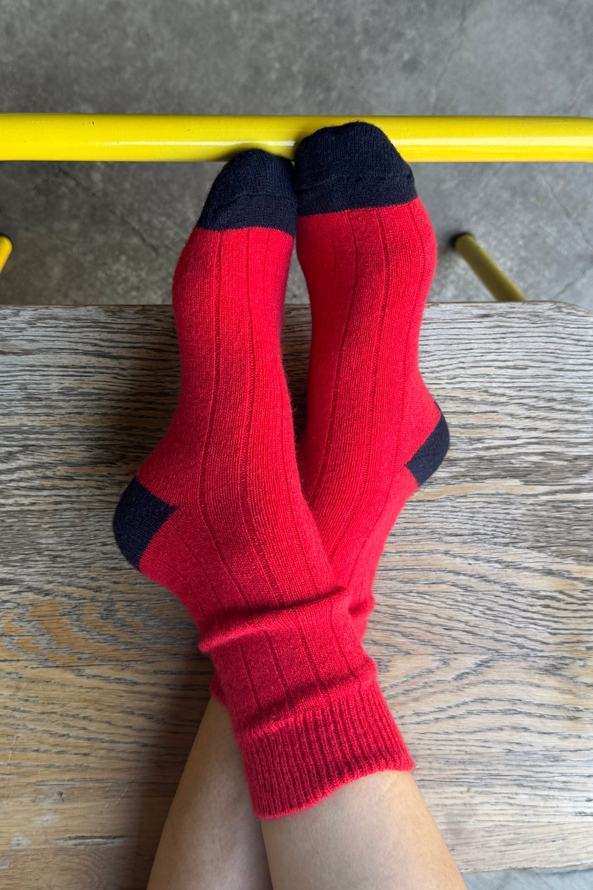 Le Bon Shoppe Classic Cashmere Socks in poppy red
