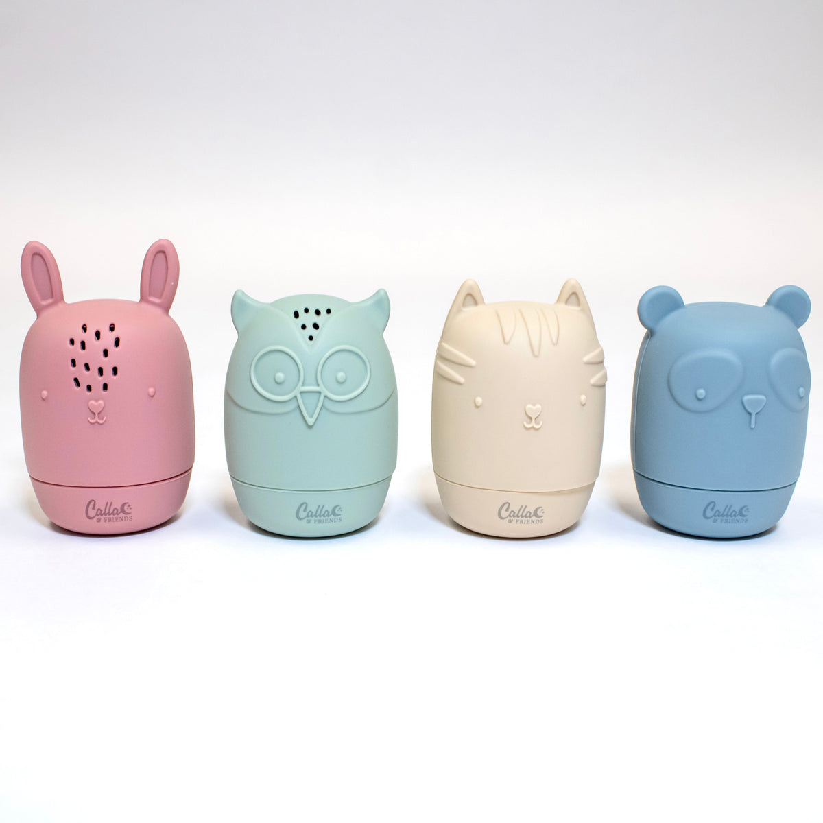 Calla & Friends Ollie’s Friends Water Toys, owl, panda, tiger and bunny