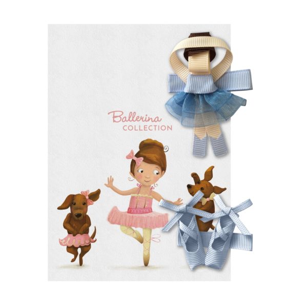 Gift Set – Ballerina and Shoes – Alligator Clip – Bluebell