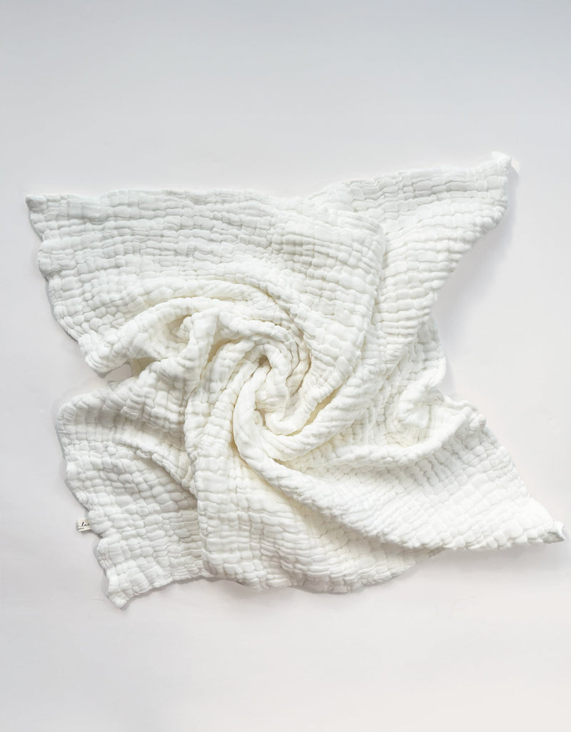 Cotton Gauze Baby Blanket, White