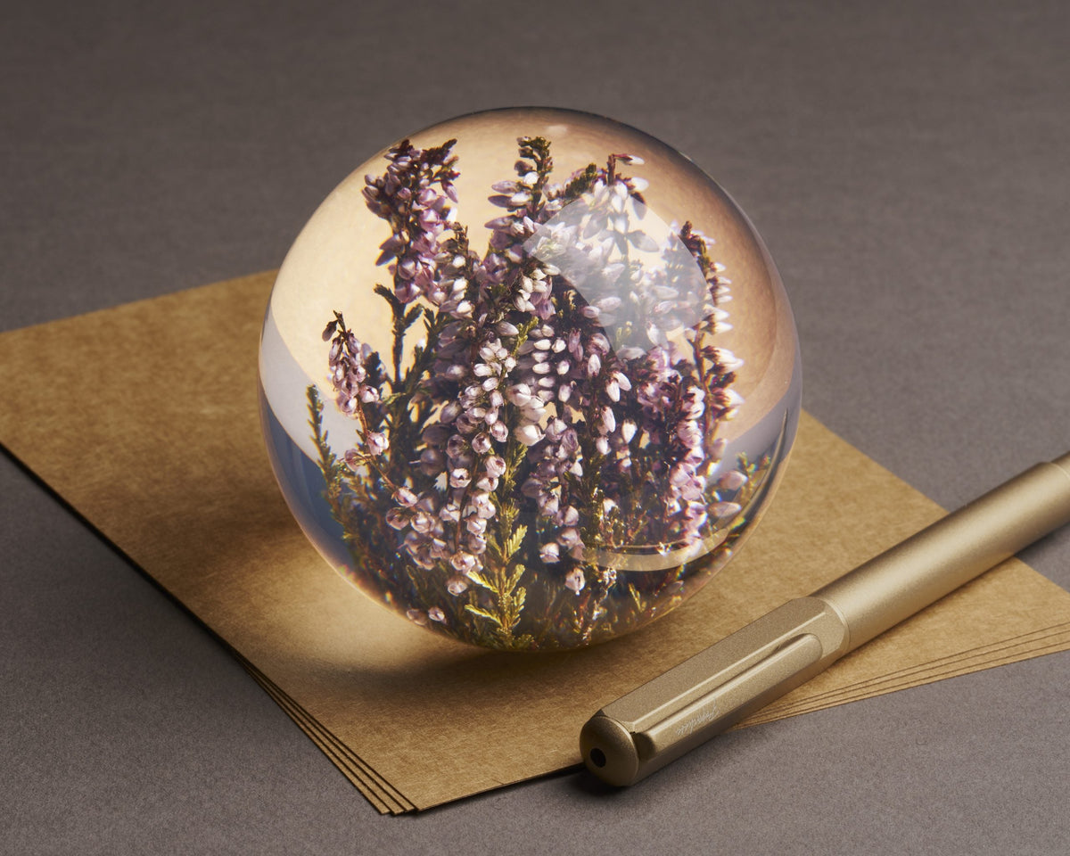 Heather Botanical Resin Paperweight
