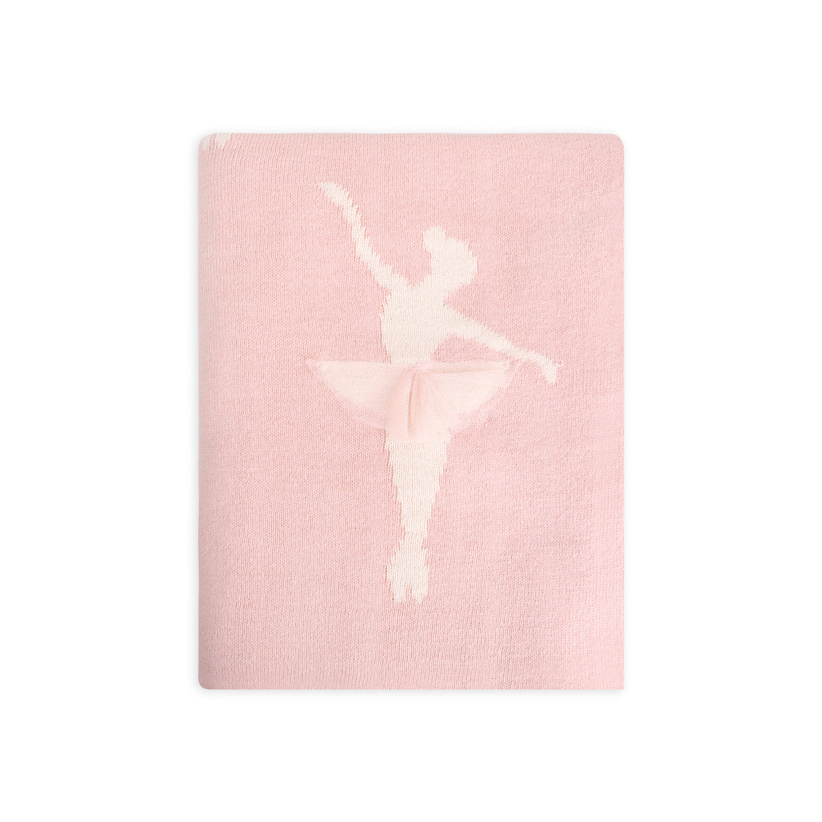 Viverano Ballerina Tutu Organic Cotton Knit Baby Blanket in Pink