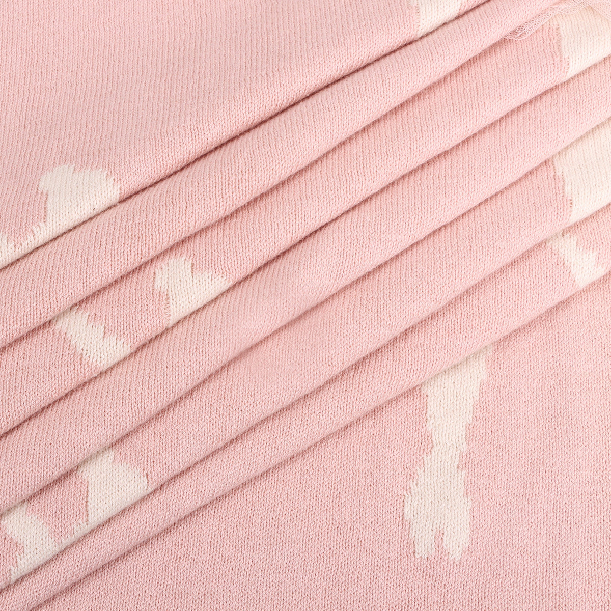 Viverano Ballerina Tutu Organic Cotton Knit Baby Blanket in Pink