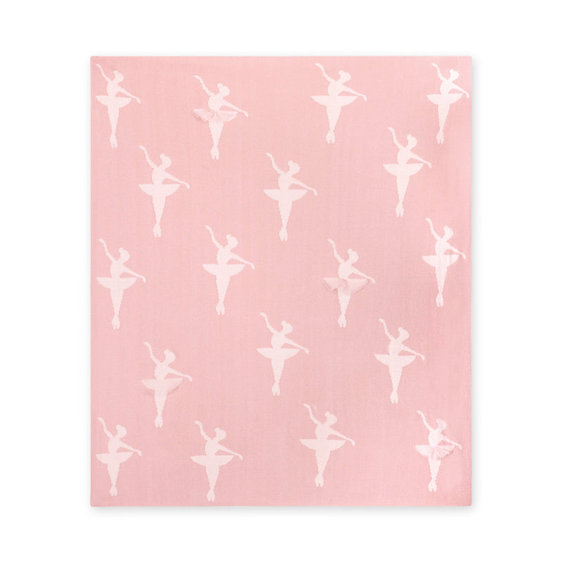 Ballerina Tutu 3D Organic Cotton Knit Baby Blanket - Pink