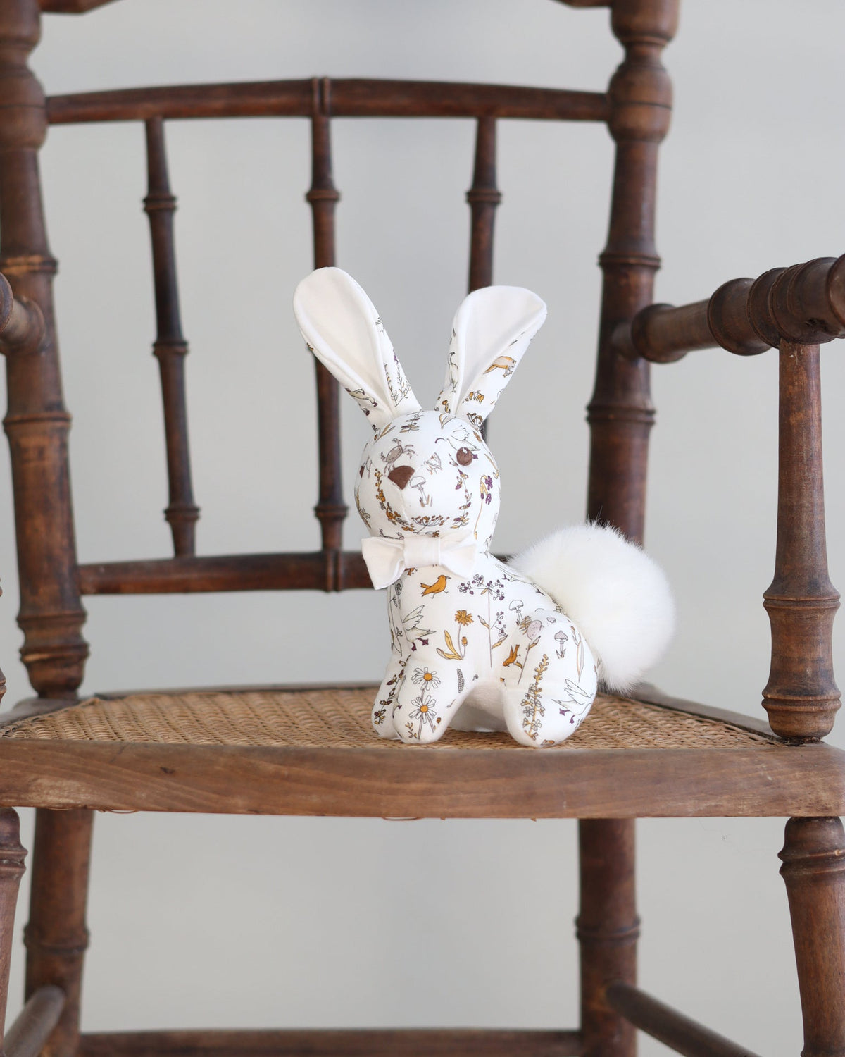 Pamplemousse Peluches So Cute Bunny Rattle in Liberty Beige