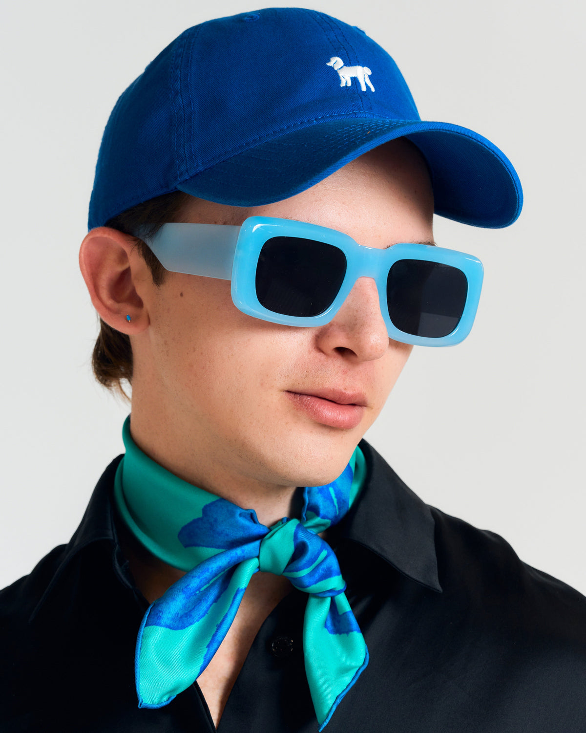Lost Pattern Pan Pan Baseball Cap in Royal Blue