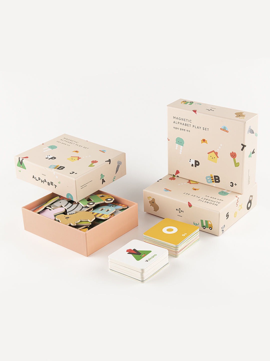 Oioiooi Magnetic Alphabet Play Set, boxes and letter pieces