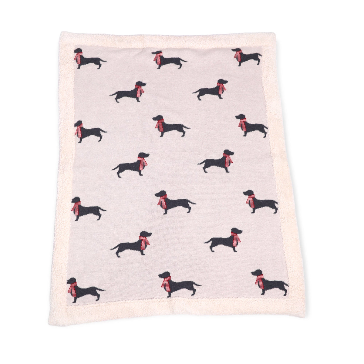 London Scarf Dog Knit Blanket