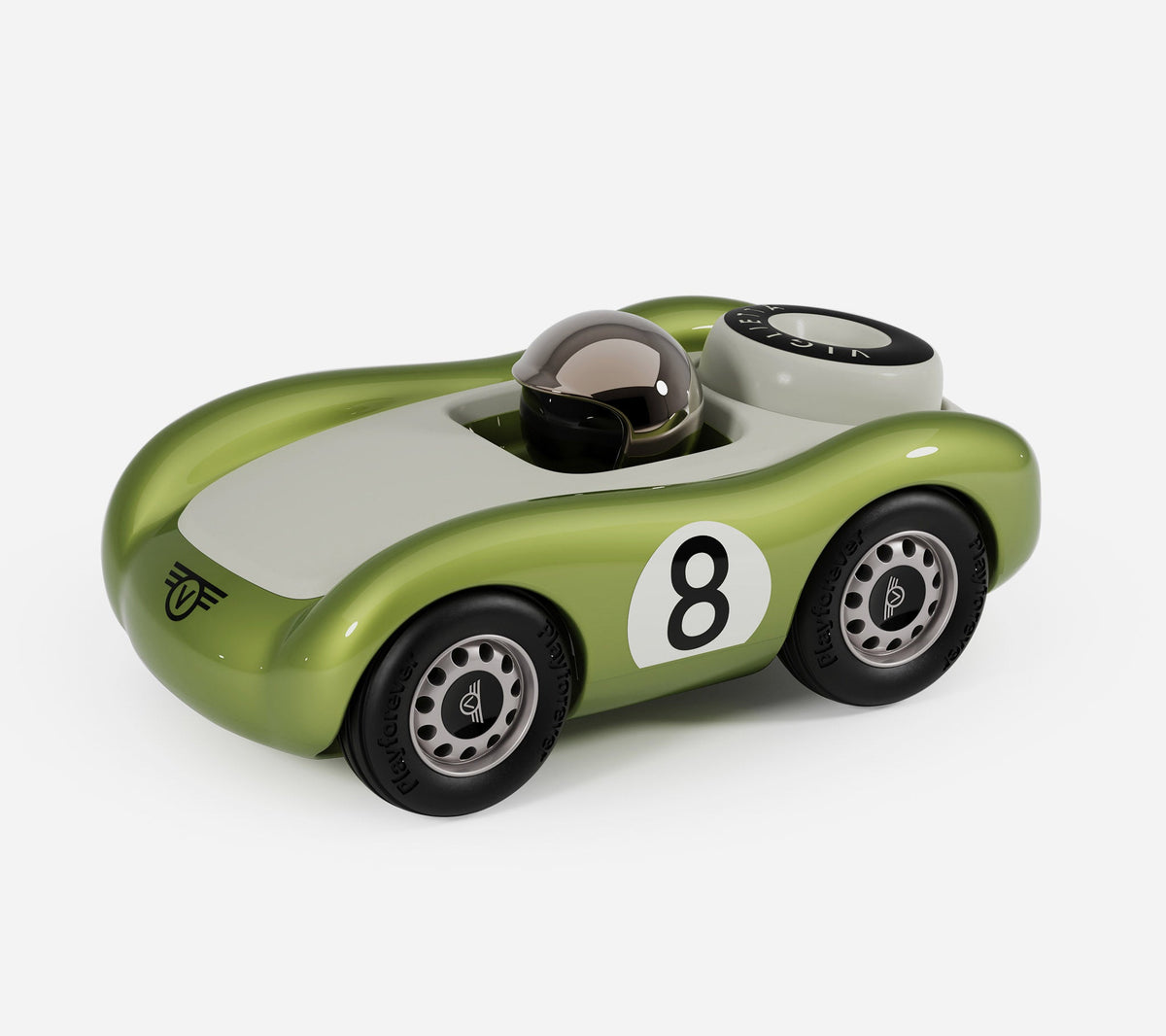 Playforever Viglietta Birdy toy car in metallic green