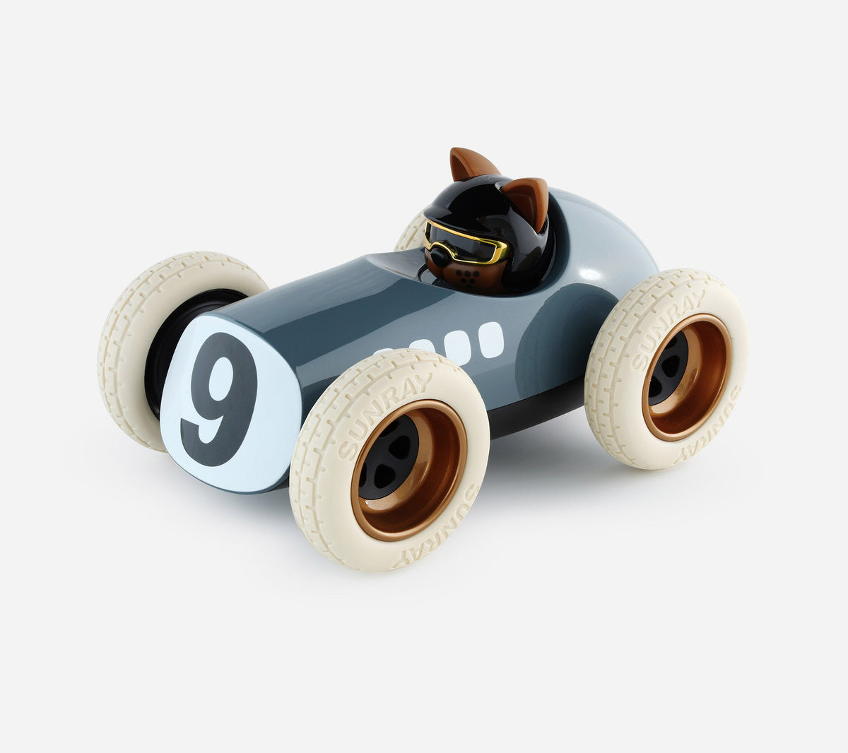 Playforever Egg Scrambler toy car in blue