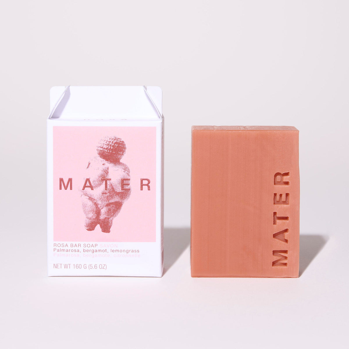 Mater Rosa bar soap in its box