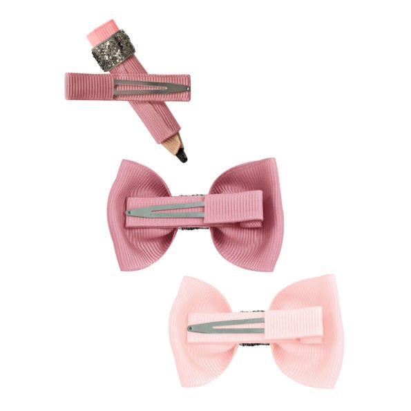 Milledeux® School Gift Set Silver Glitter – Alligator Clip – Set Quartz