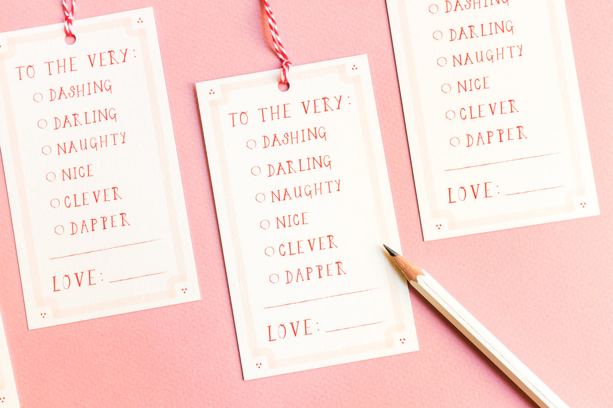 To the Very Dashing Holiday Gift Tags