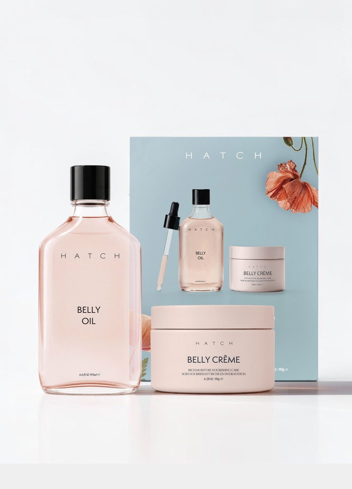 HATCH Ultimate Belly Duo, belly oil and belly crème