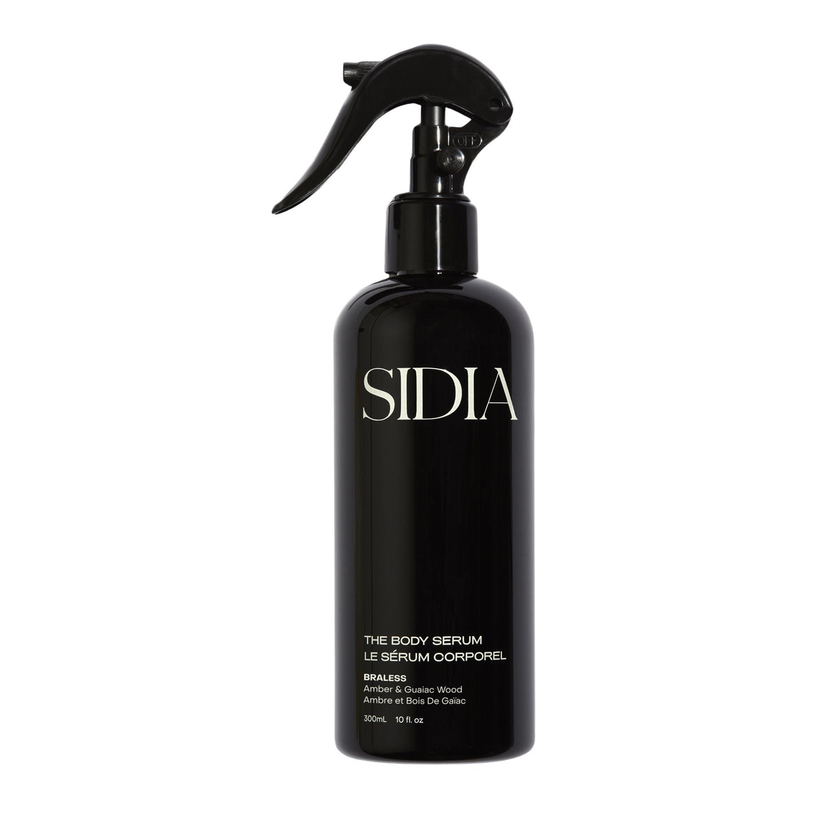 SIDIA BRALESS Body Serum spray bottle