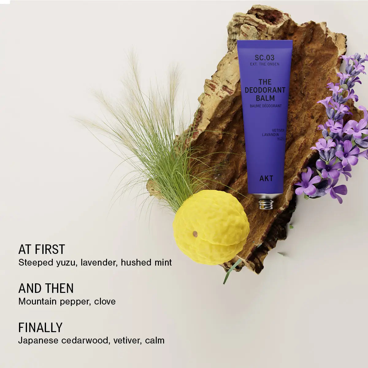AKT Deodorant Balm SC.03 The Onsen scent notes