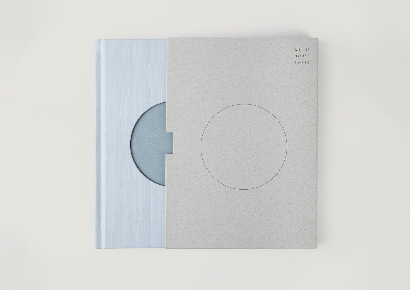 The journal with its recycled paper sleeve