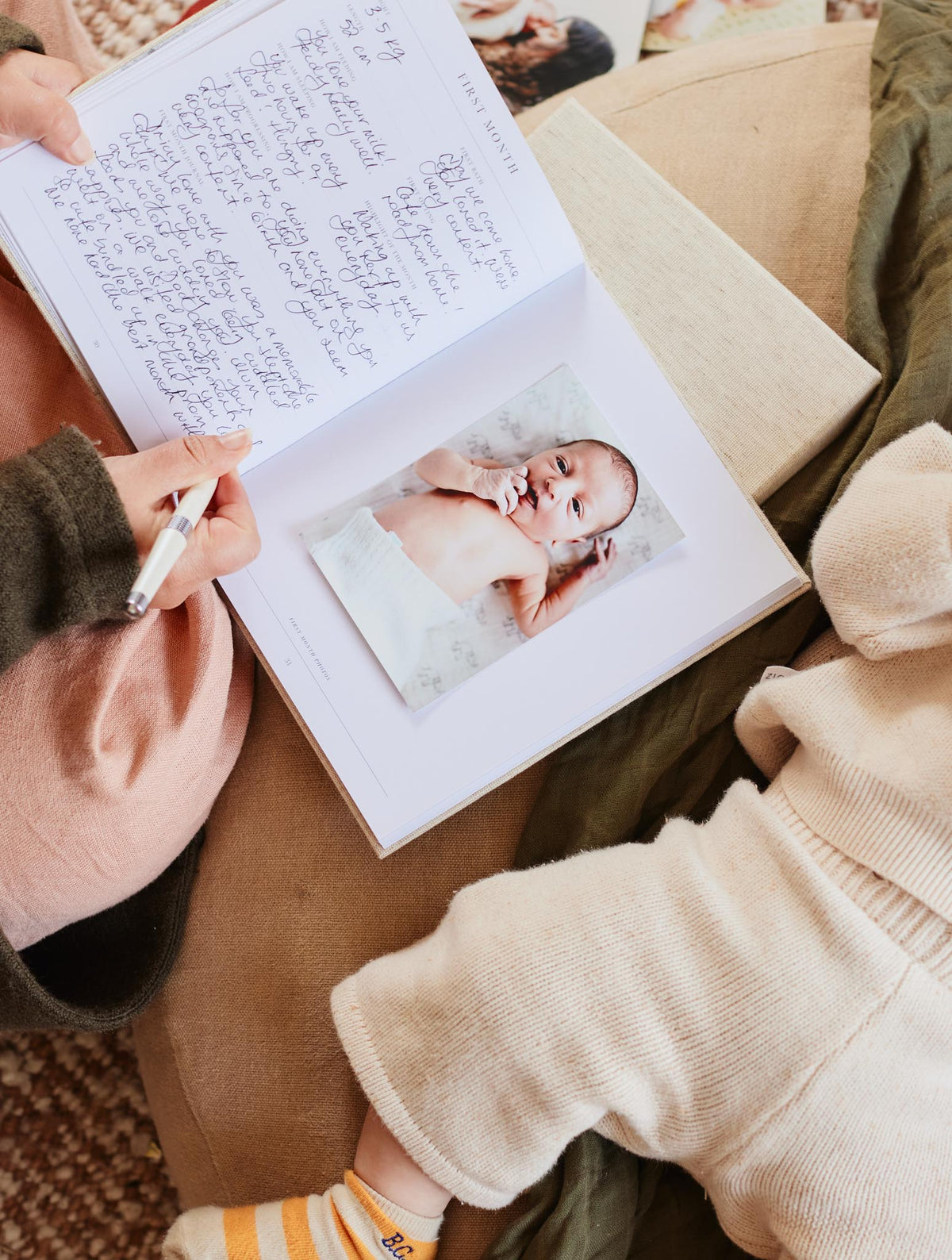 Writing in the baby book