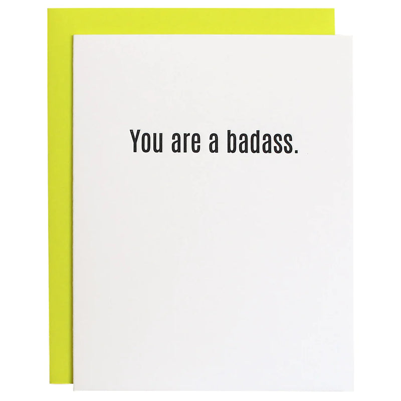 You Are A Badass Letterpress Card