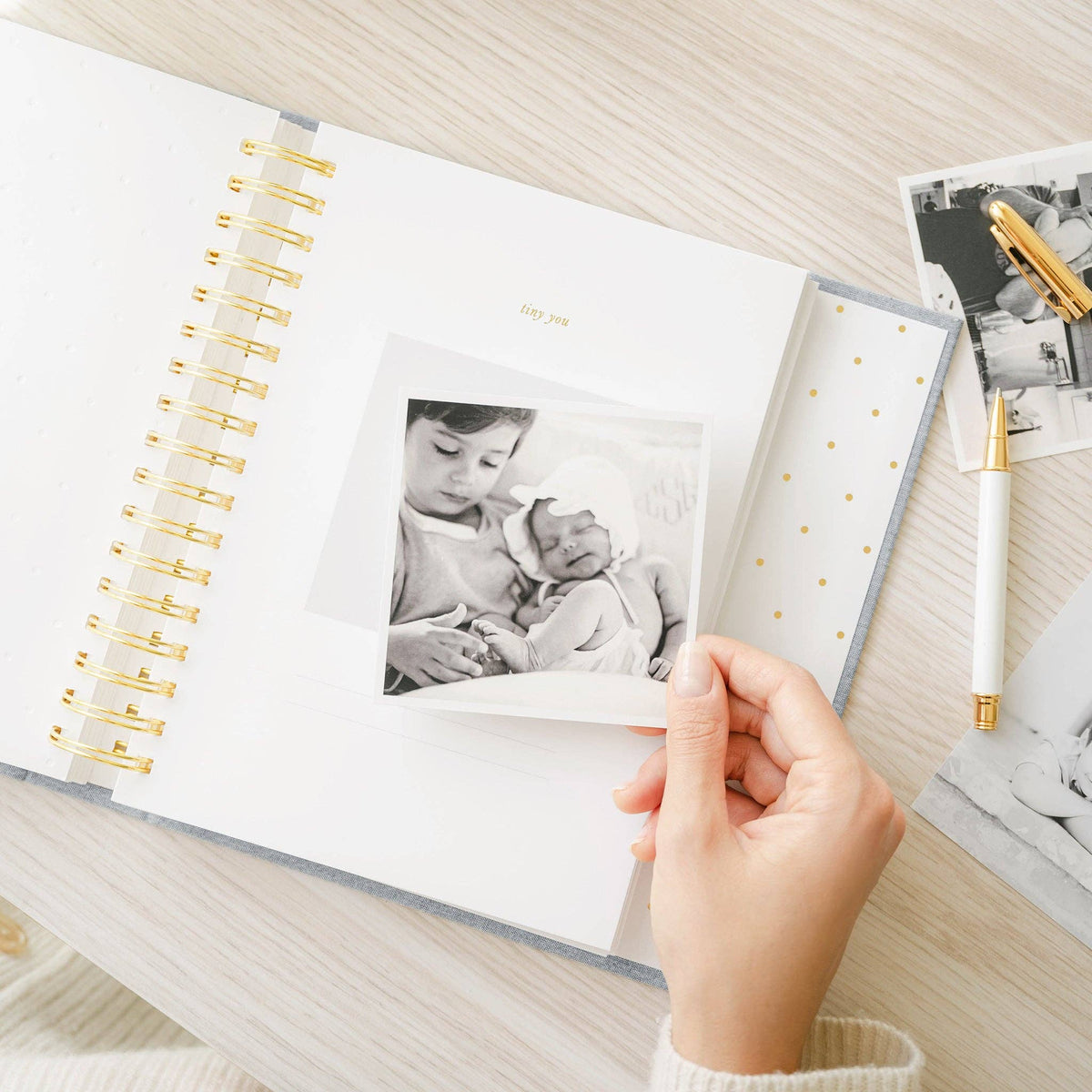 Baby Book - Rose Linen/ Pale Pink