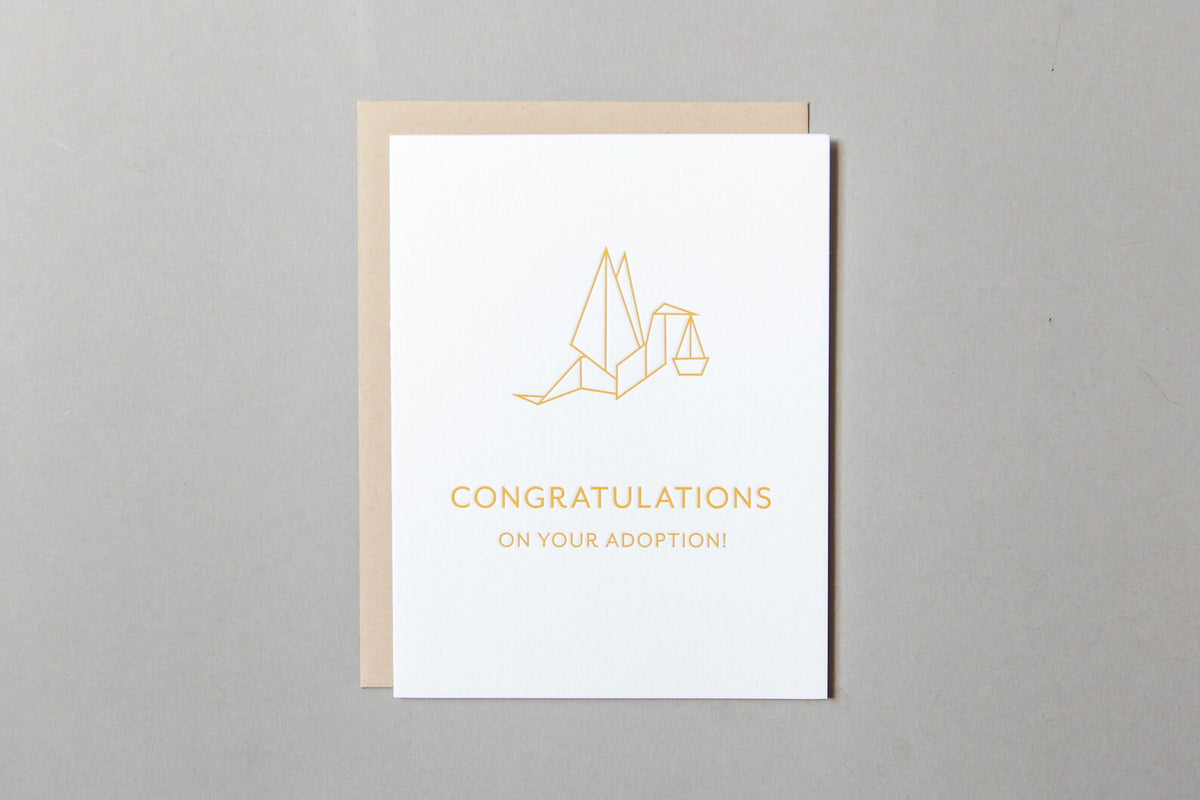 Congratulations on your Adoption - Letterpress Card