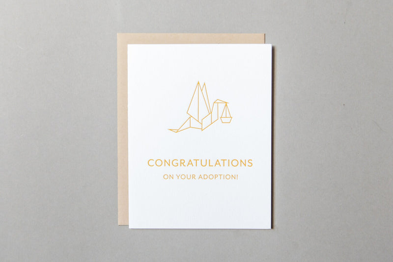 Congratulations on your Adoption - Letterpress Card