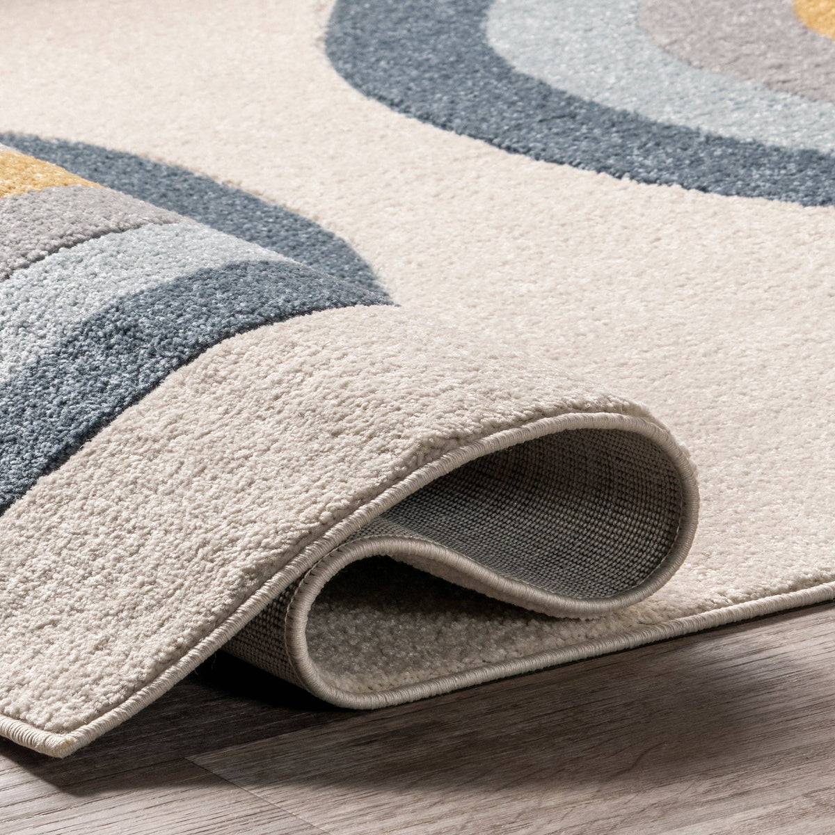 Jerri Double Half Rainbow Rug, 7 ft 10 in by 10 ft
