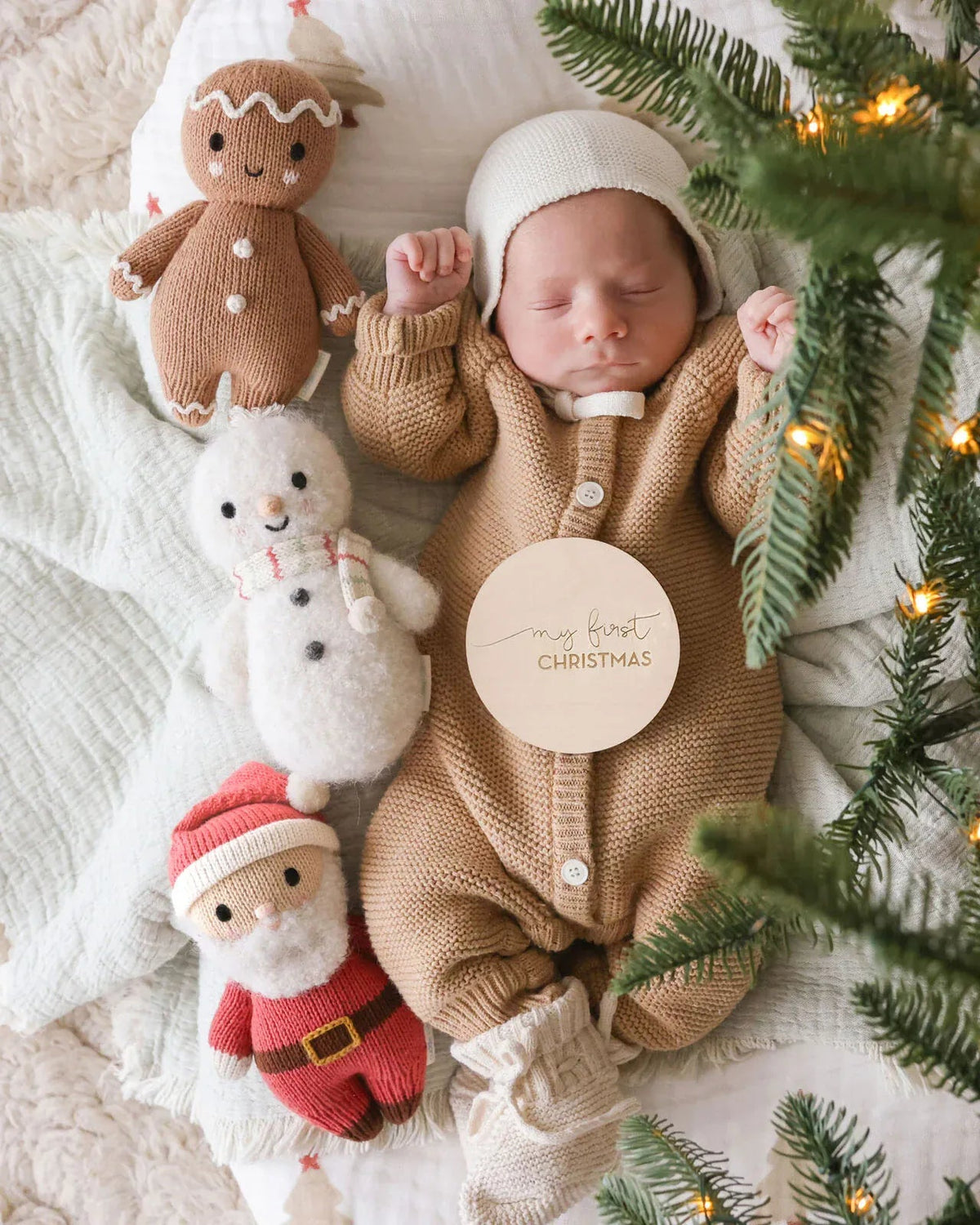 cuddle+kind Baby Santa, hand knit in jolly red