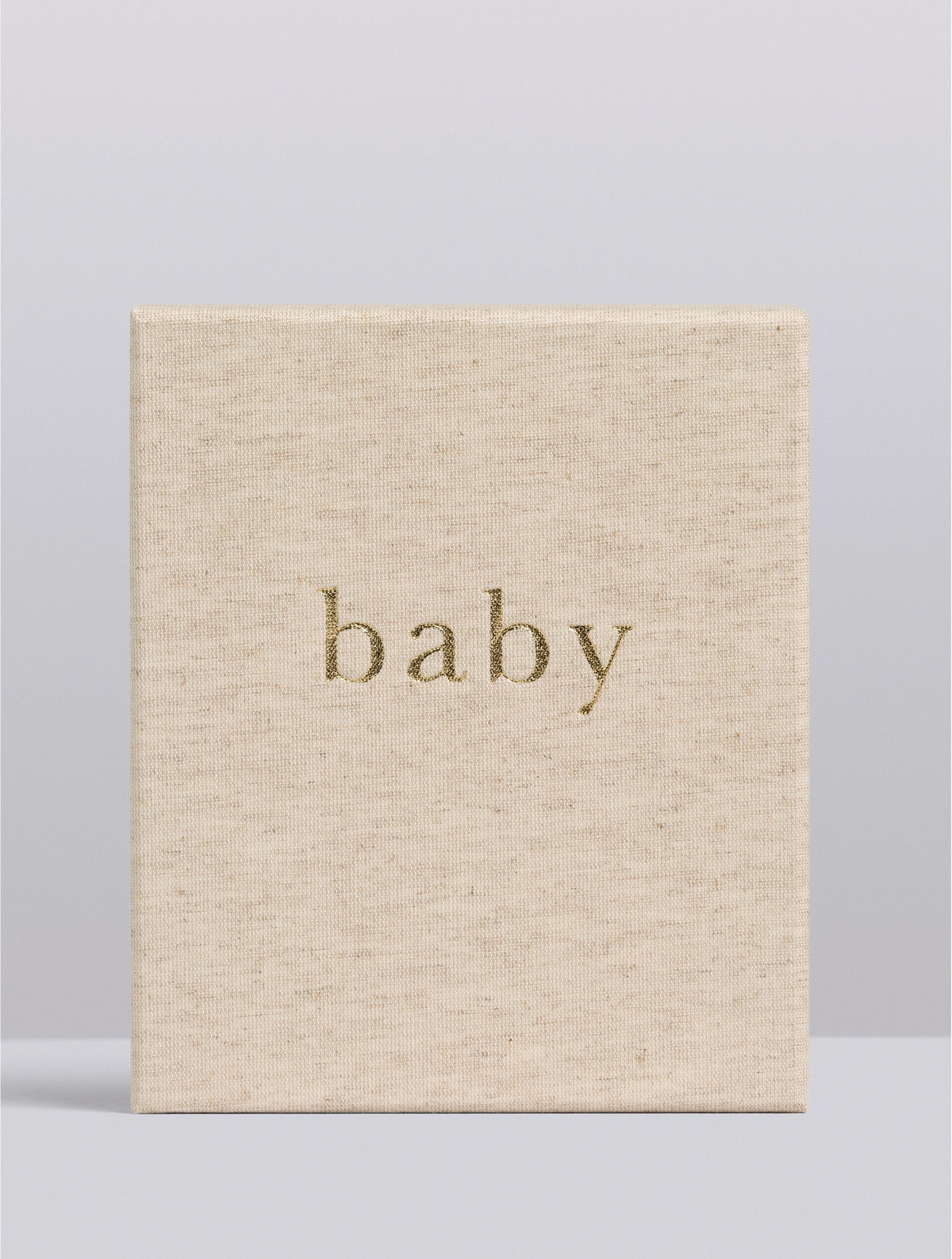 Write To Me baby memory book in oatmeal linen