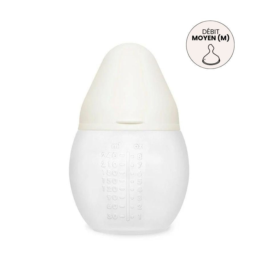 Élhée BibRond baby bottle in milk, 8 oz