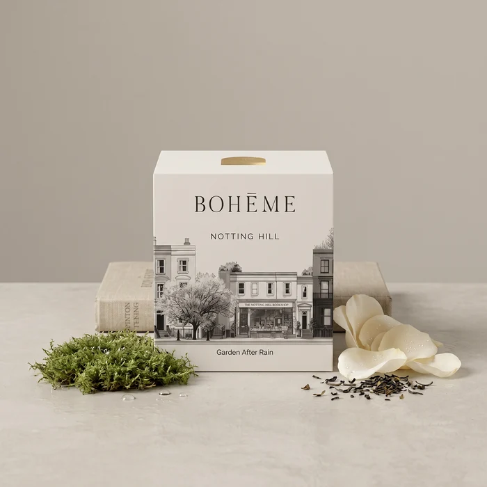 The Forty Days, Bohème Notting Hill Candle in Garden After Rain