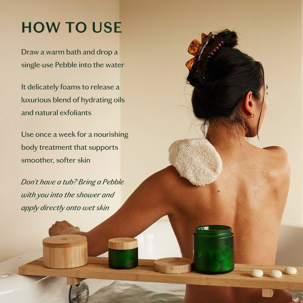 Daily Pebble | Deep Moisturizing Solid Bath & Shower Oil: Tray of 20