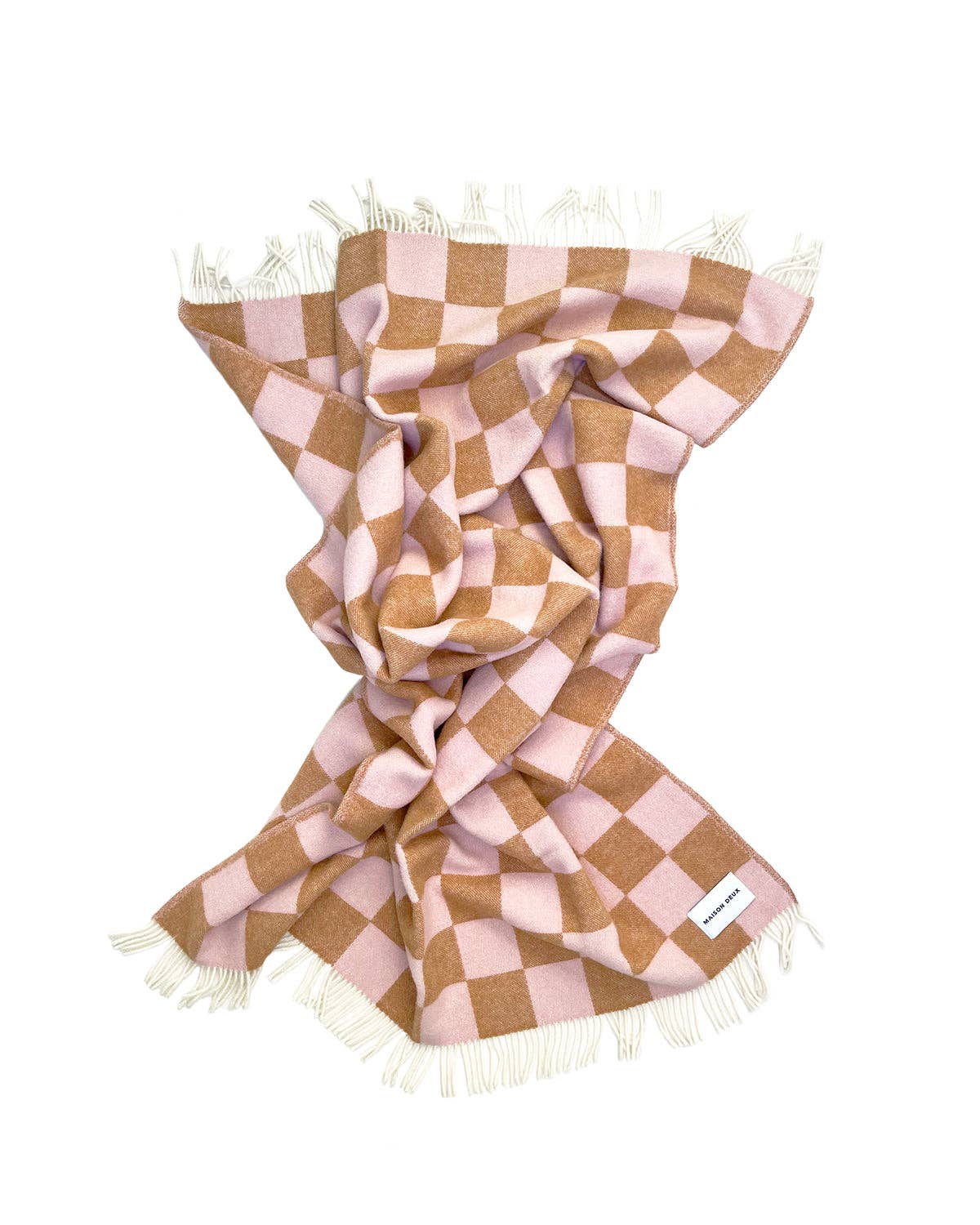 Checkerboard Blanket - Terra Brown / Pink