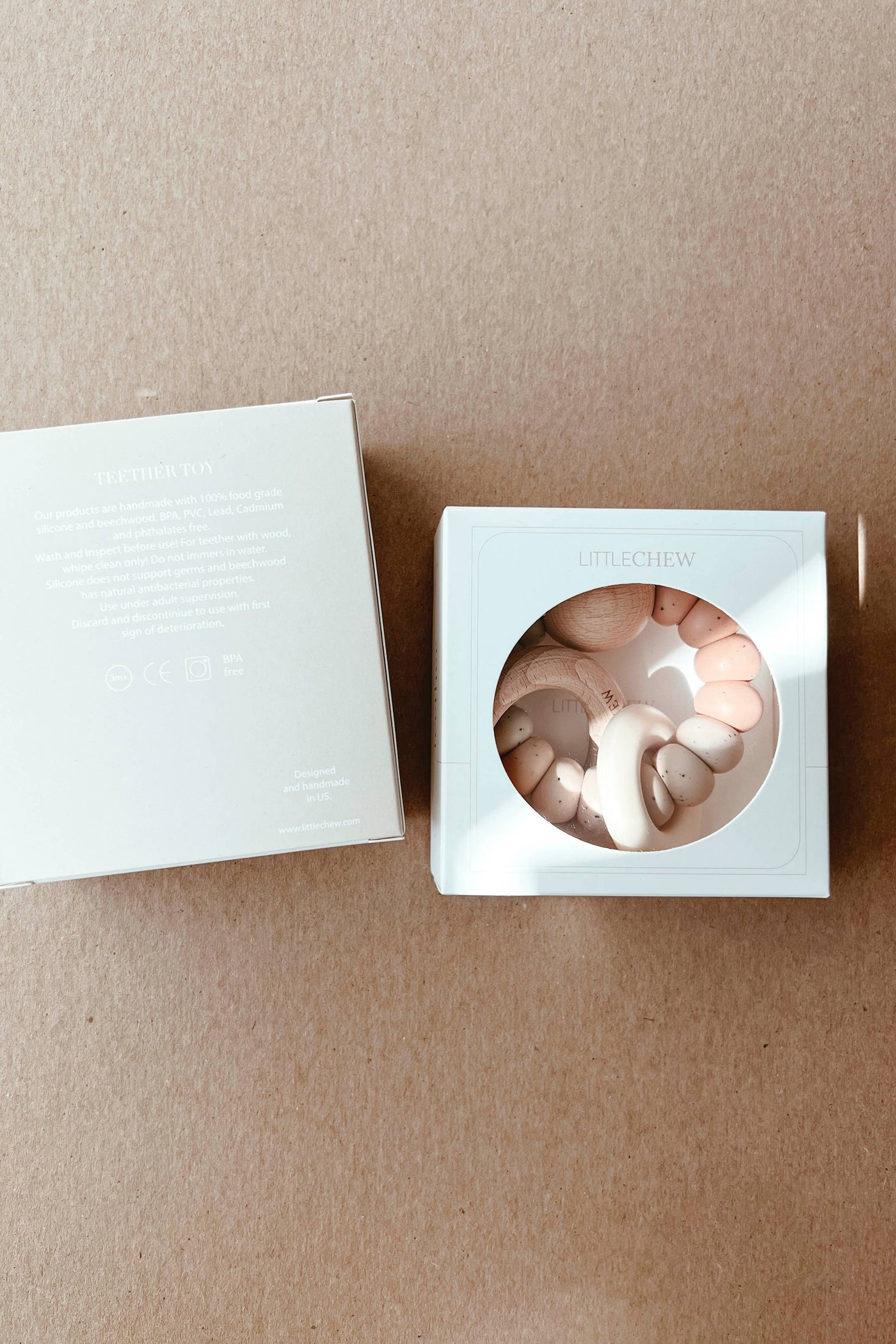 Teether - Luna | Speckled Powder Blue