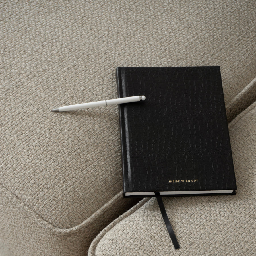 Inside Then Out, Crocodile Leather Journal, 5